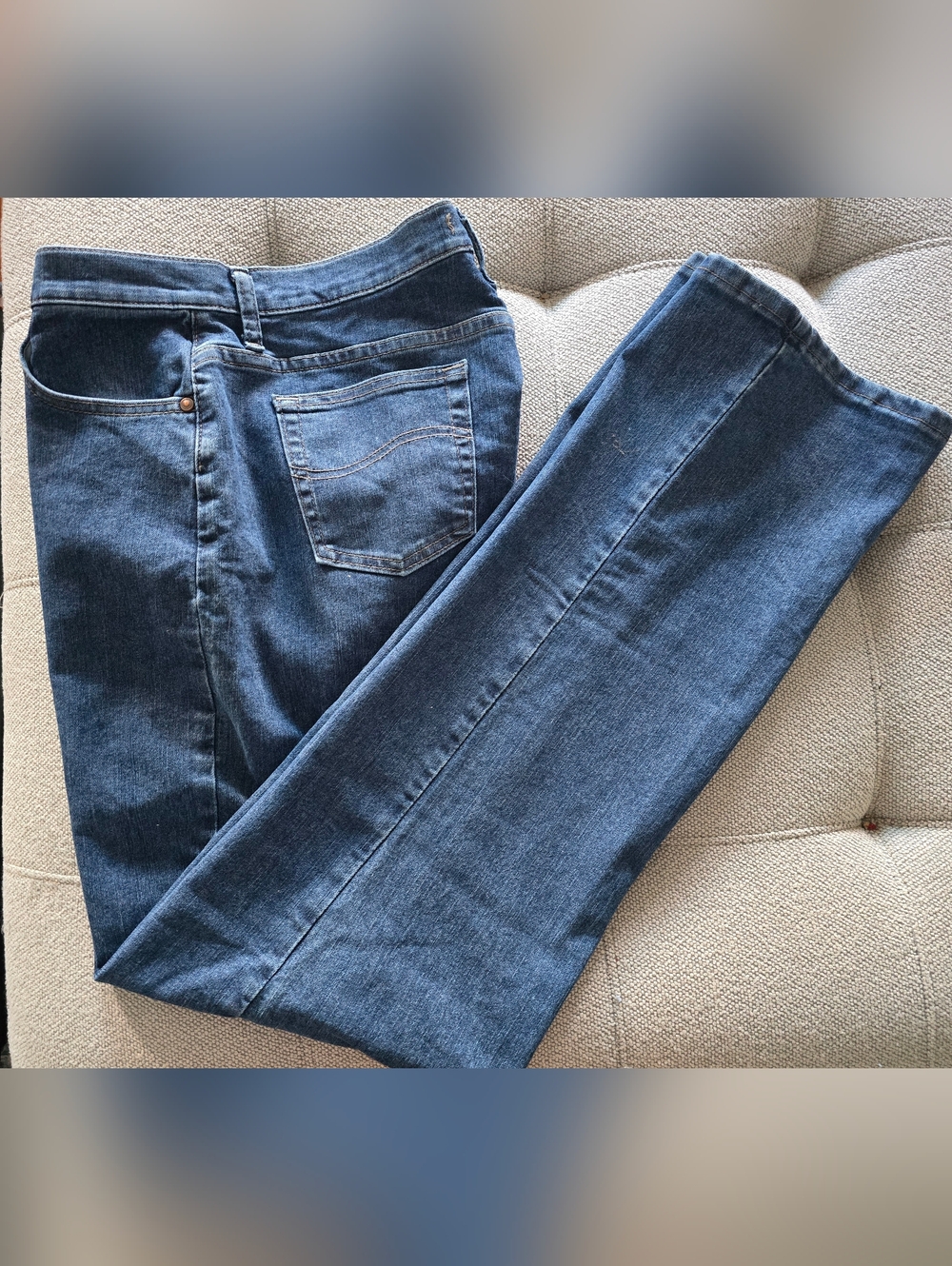 Women's Classic Dark Blue Straight-Leg Jeans